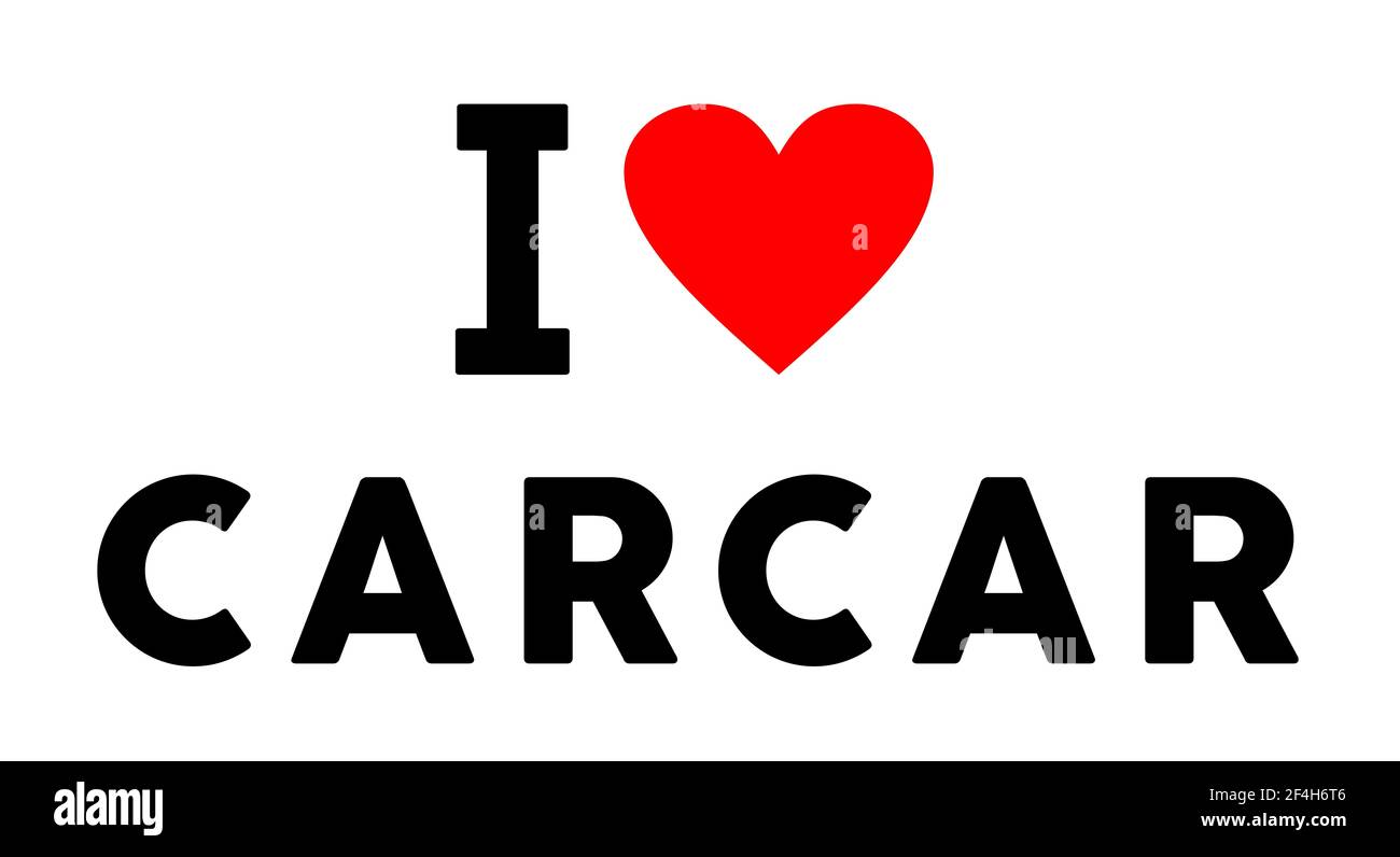 I love Carcar city like heart travel tourism symbol Stock Photo