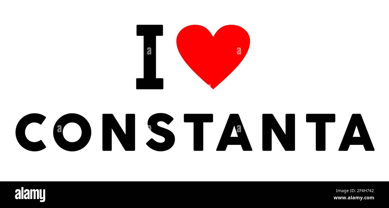 I love Constanta city like heart travel tourism symbol Stock Photo