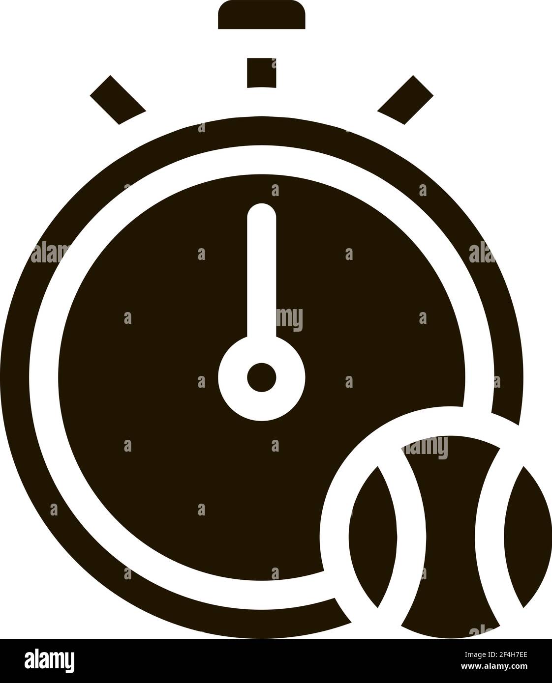 Stopwatch Ball Icon Vector Glyph Illustration Stock Vector Image & Art ...