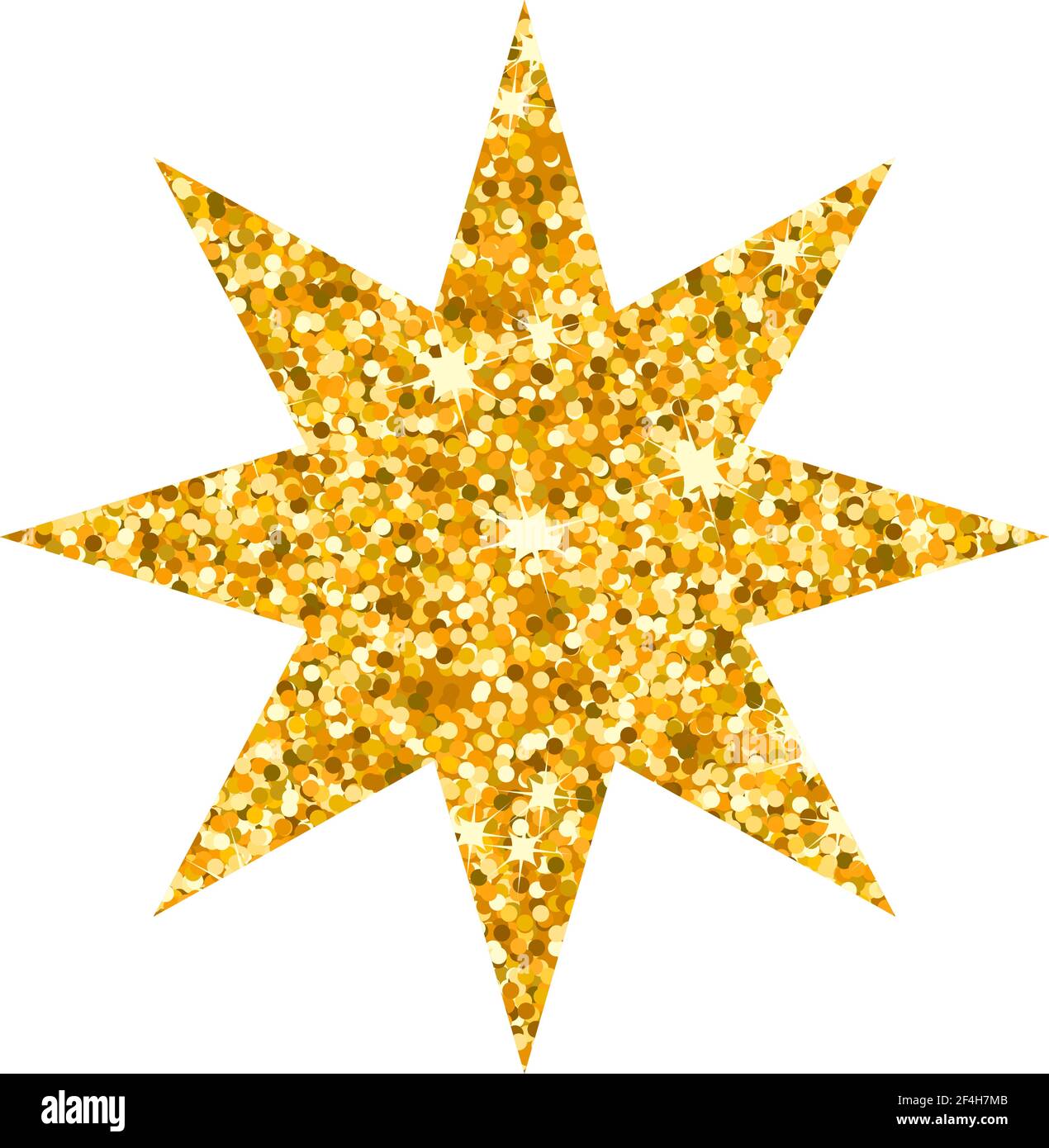 Vector luxury gold star. Rating, award and insignia. Stock Vector