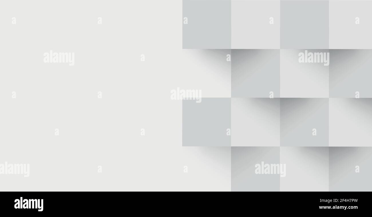 Abstract white background, web template, squares with shadow - Vector ...