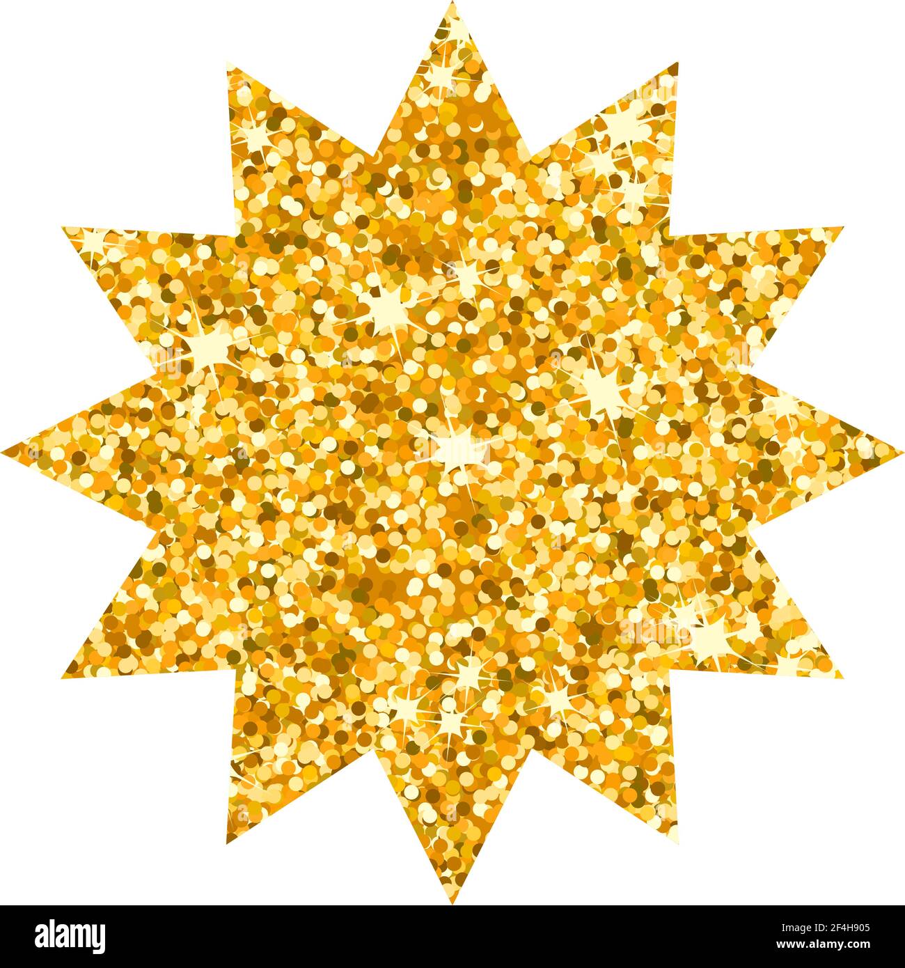 Vector luxury gold star. Rating, award and insignia. Stock Vector