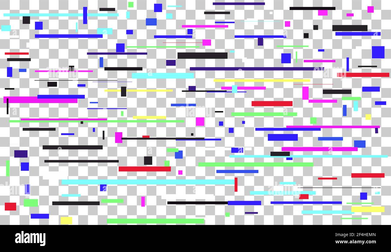 Glitch noise pattern seamless background. Static error glitched screen vector. Digital static signal without signal. Lost TV signal. Stock Vector