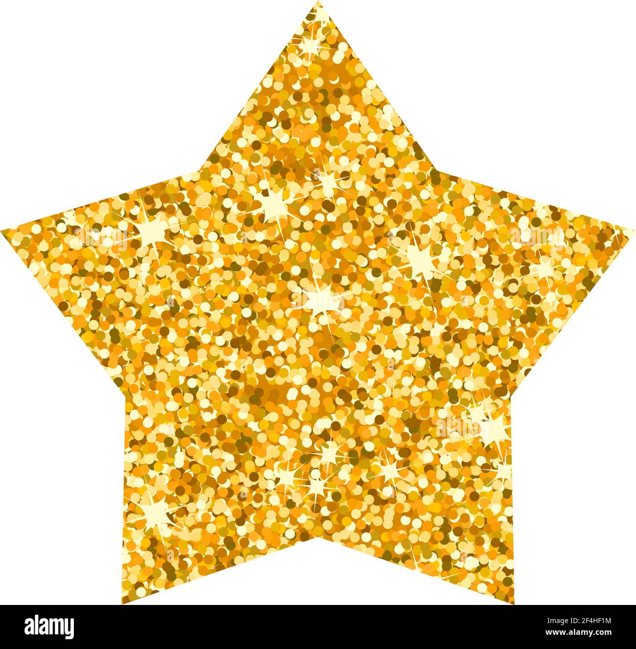 Vector luxury gold star. Rating, award and insignia. Stock Vector