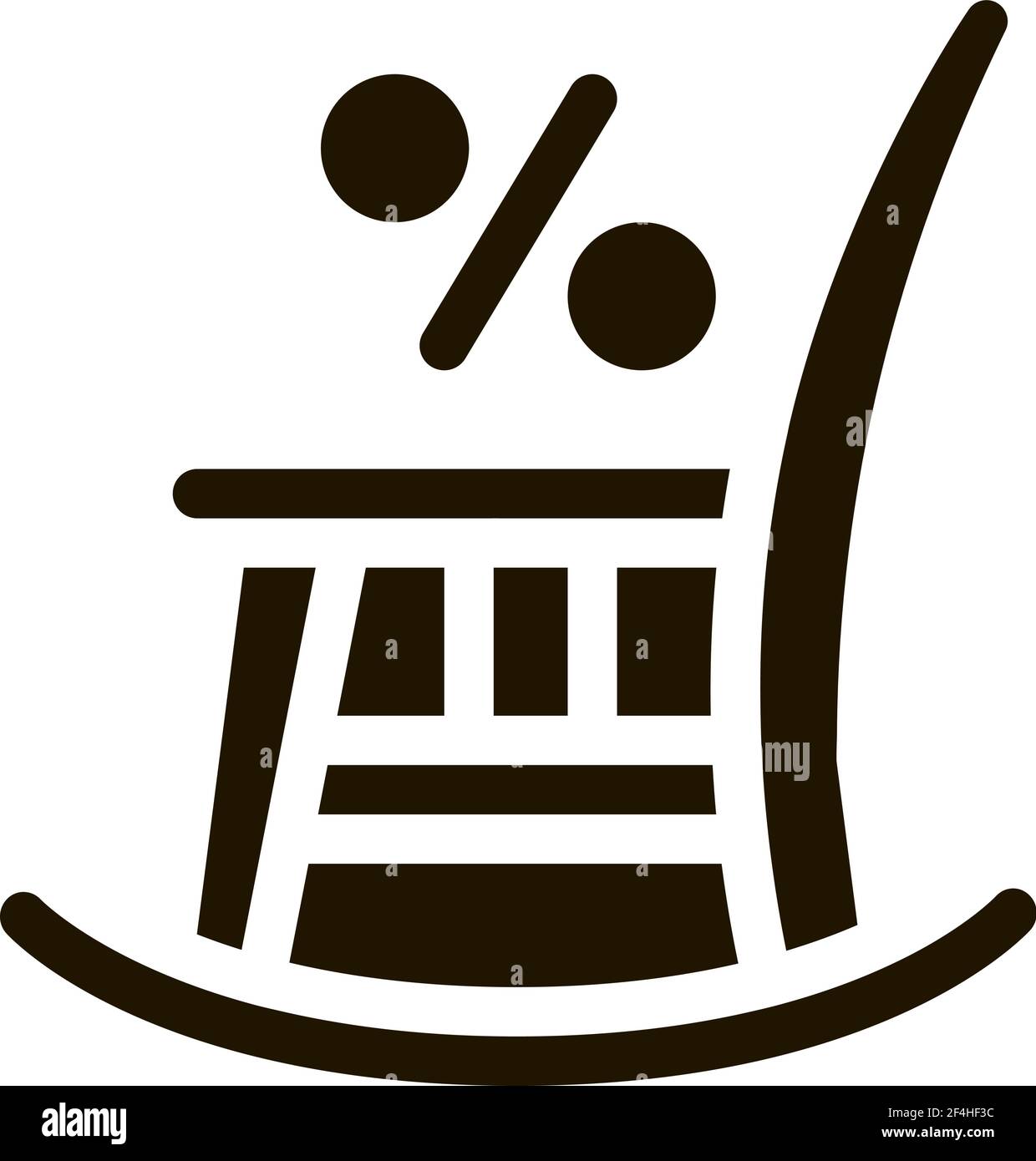 Rocking Chair Icon Vector Glyph Illustration Stock Vector