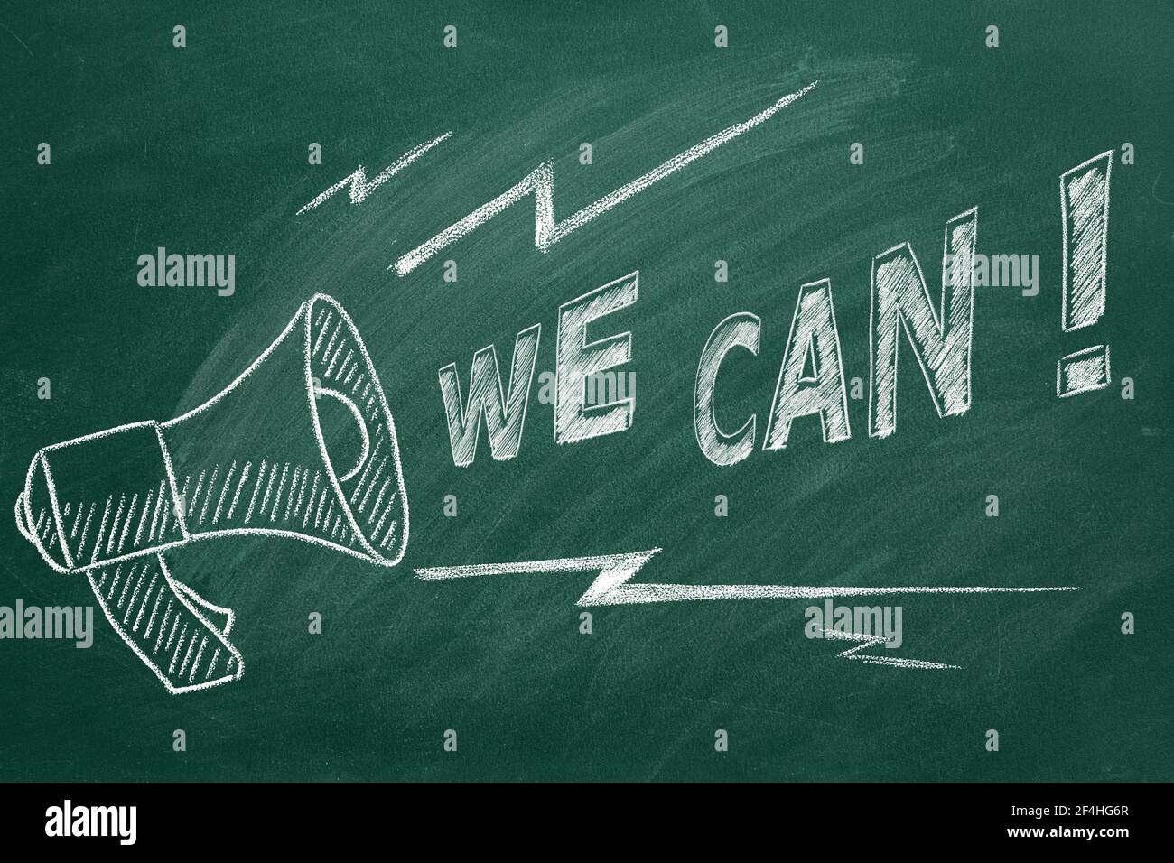 We Can Loudspeaker with text WE CAN. Business motivational inspirational ...