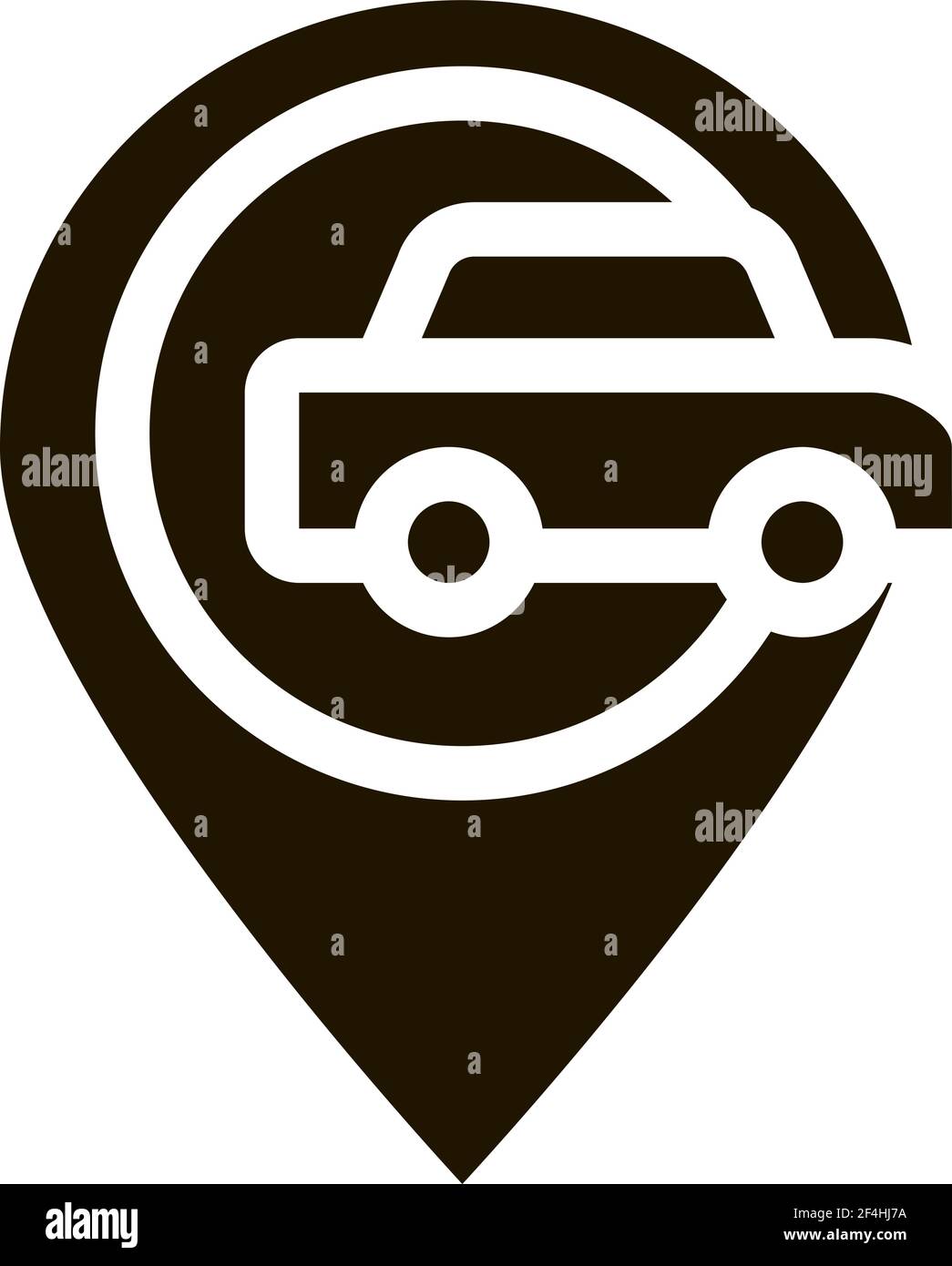 Car Gps Map Mark Icon Vector Glyph Illustration Stock Vector Image ...