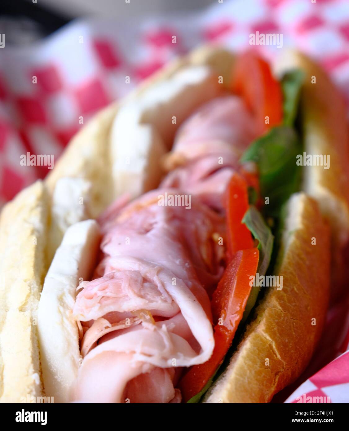 Cold Cut Sandwiches on French Bread Stock Photo Alamy