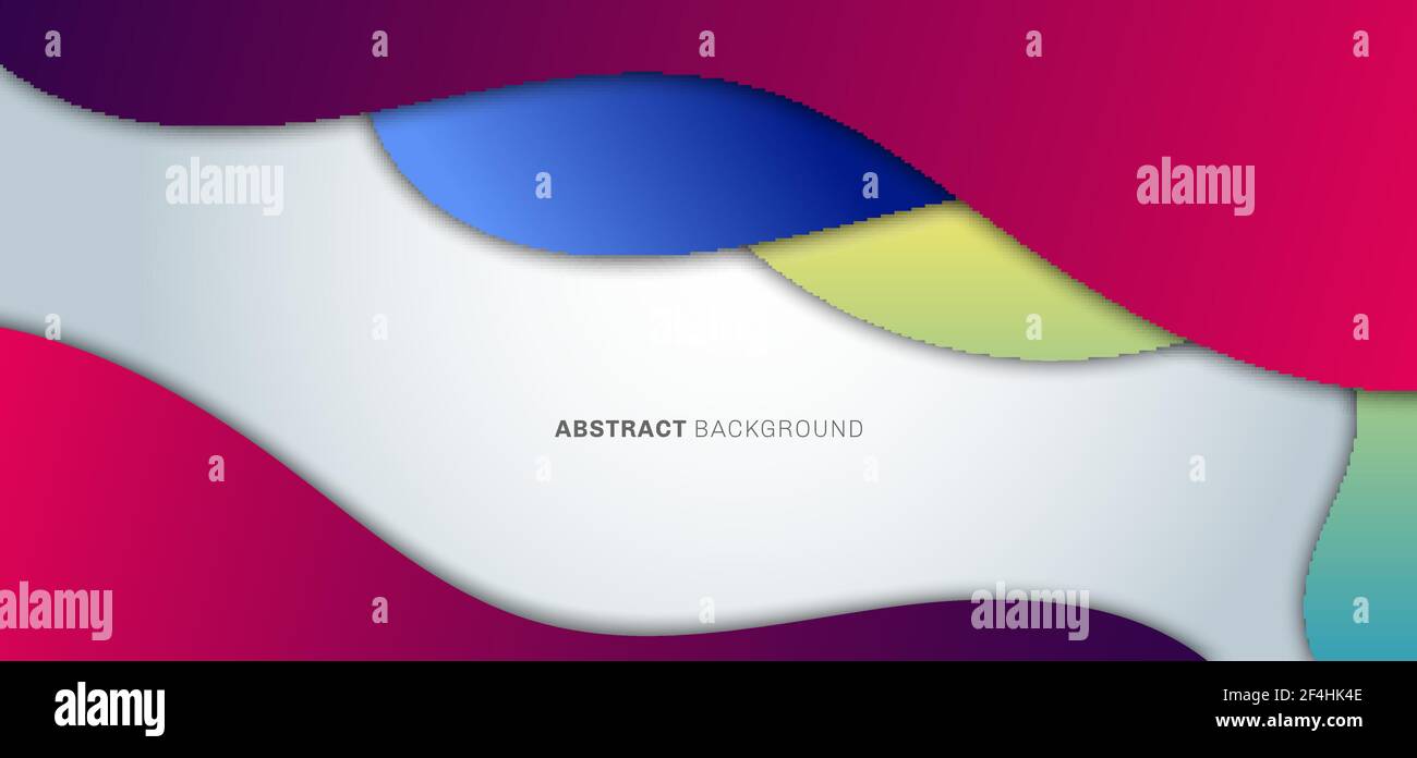 Abstract trendy colorful fluid gradient shape on white background with ...