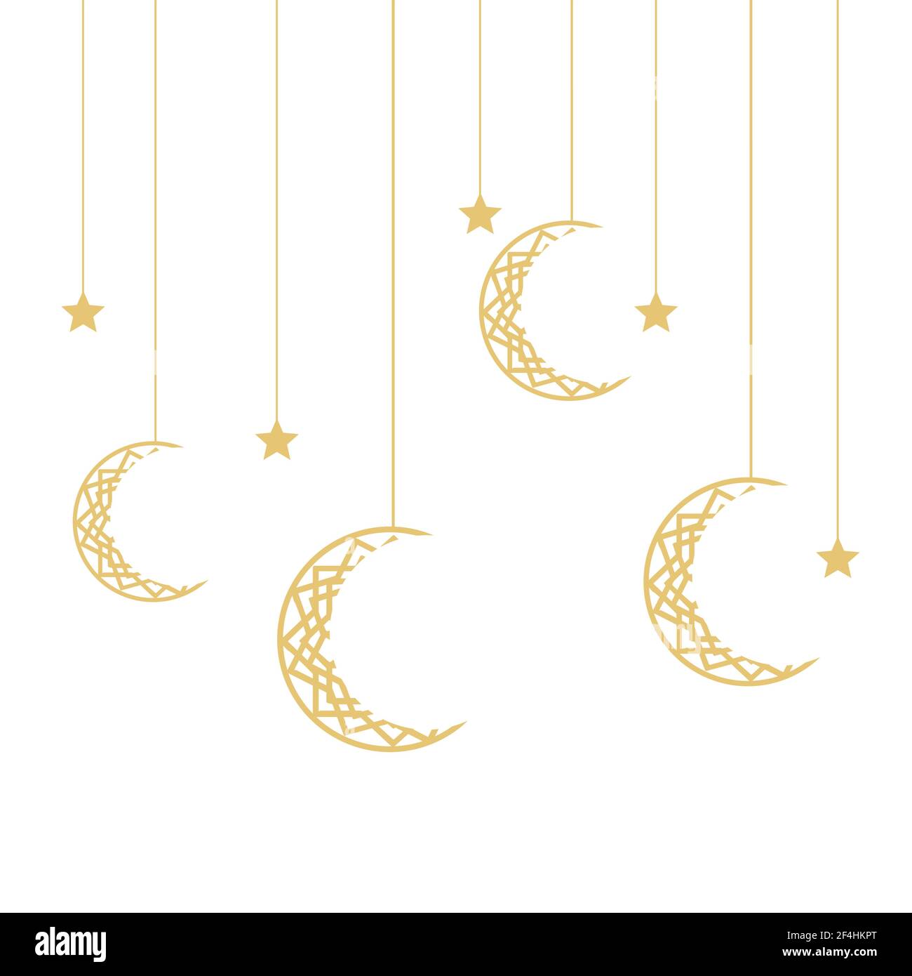 Ramadan and eid mubarak greeting card. Stock Vector