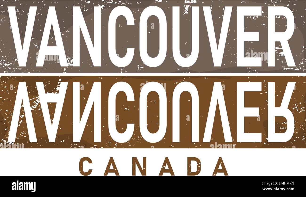 Vancouver city. The custom hand lettering poster for your design
