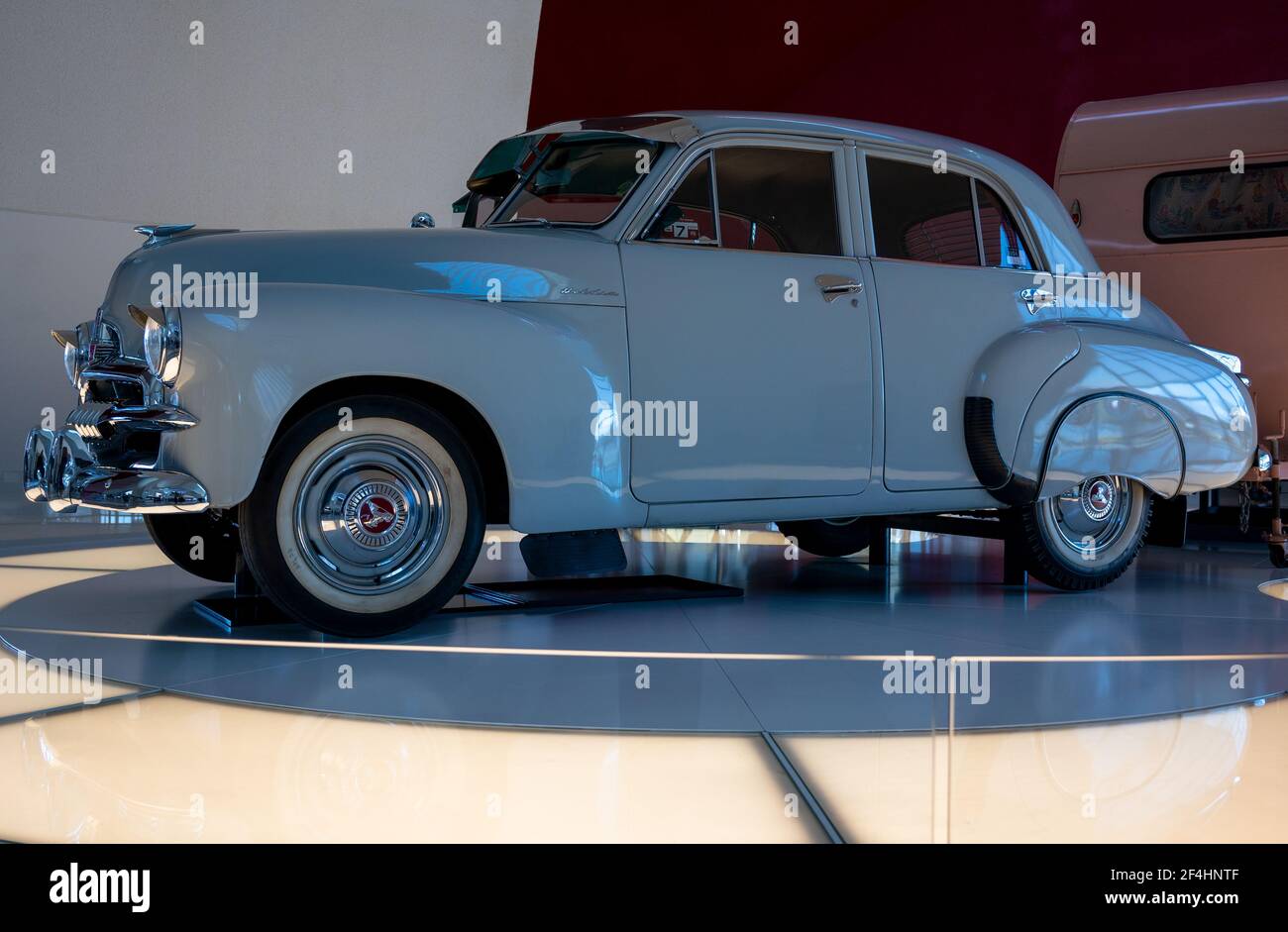 Old holden car at a museum in Canberra Stock Photo