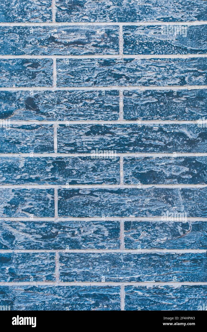 Blue vertical modern abstract brick wall texture background Stock Photo ...