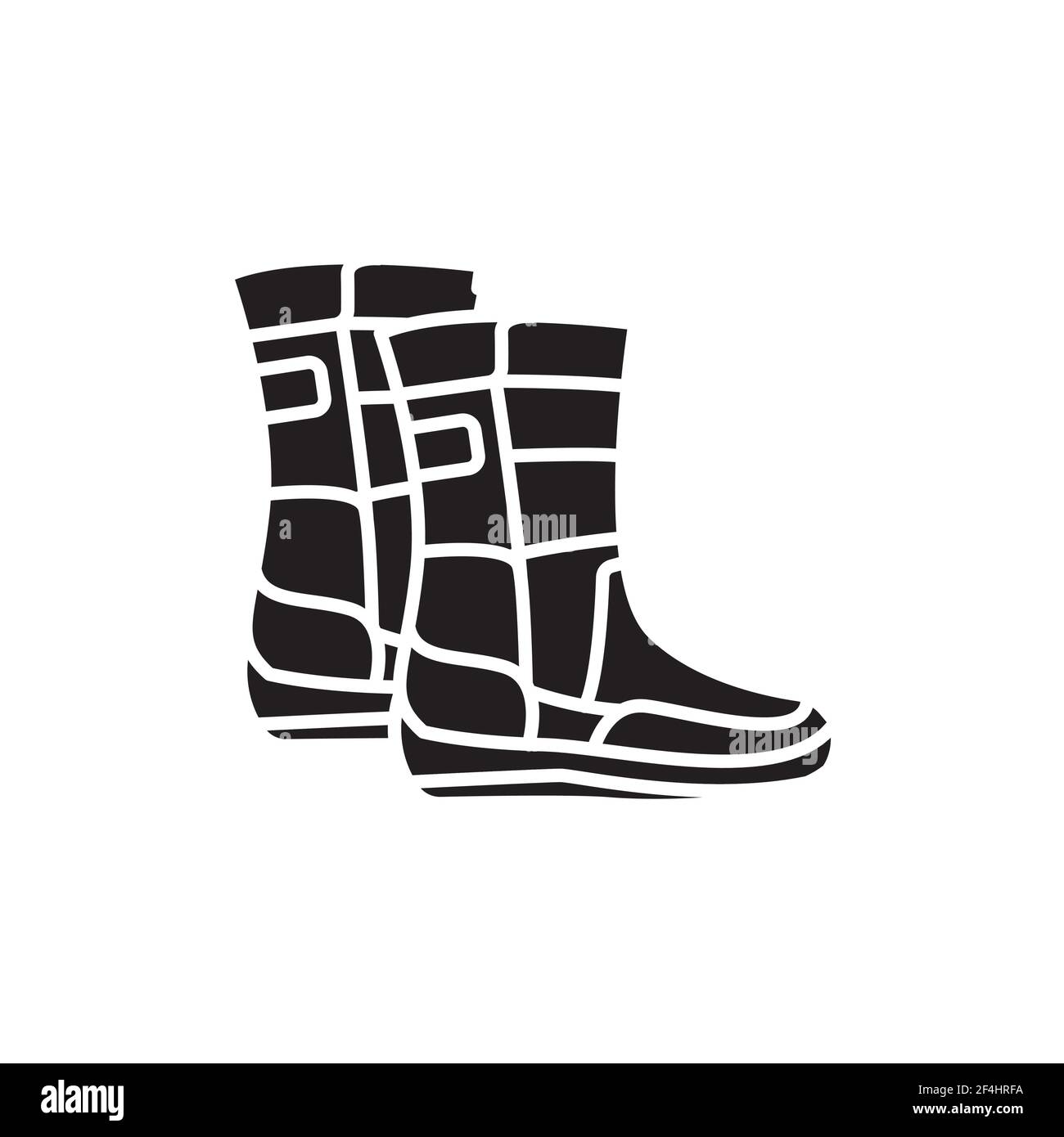 Winter boots black glyph icon. Pictogram for web page, mobile app ...