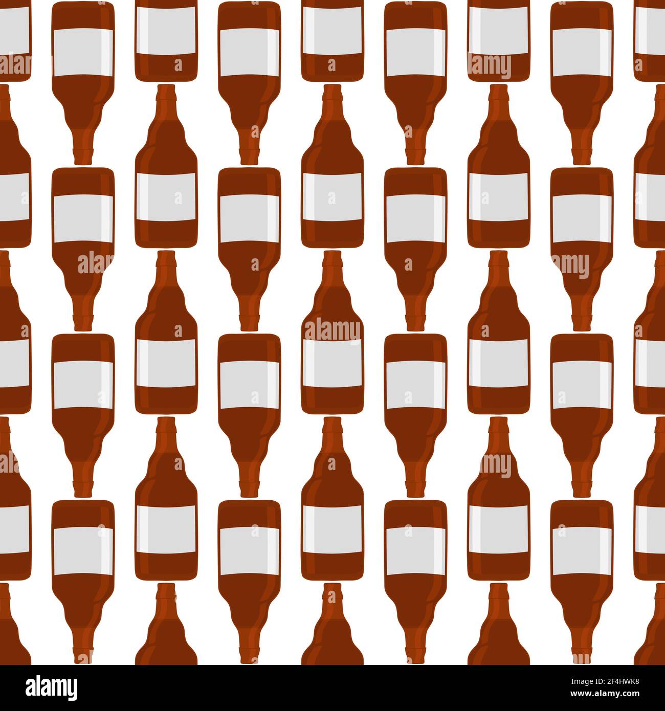 Illustration on theme seamless beer glass bottles with lid for brewery ...