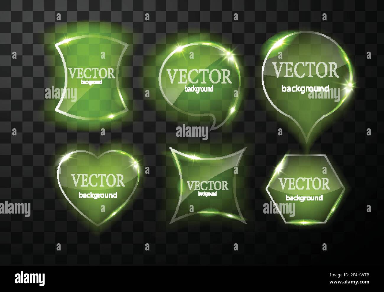 Glass vector button plane. Easy editable background Stock Vector