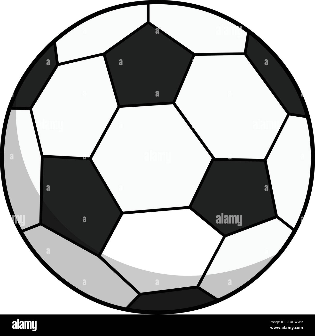 Soccer Ball Icon on Black and White Vector stock illustration Stock ...
