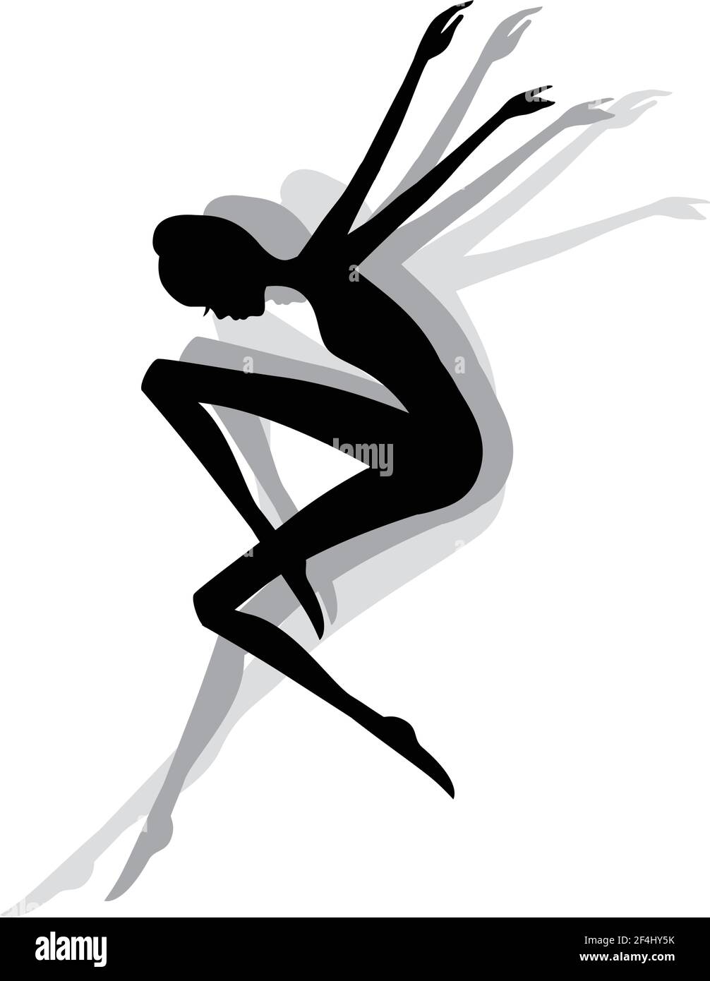 modern ballet dancer, ballerina Stock Vector