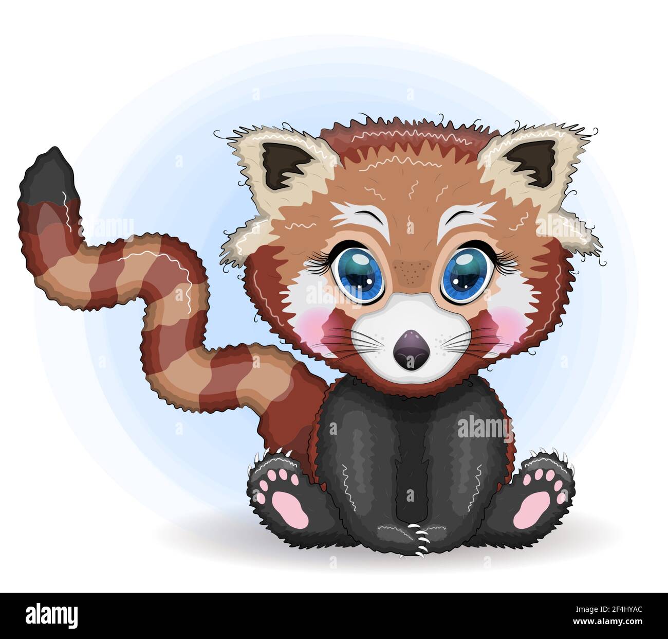 Red panda, cute character with beautiful eyes, bright childish style. Rare  animals, red book, cat, bear Stock Vector Image & Art - Alamy
