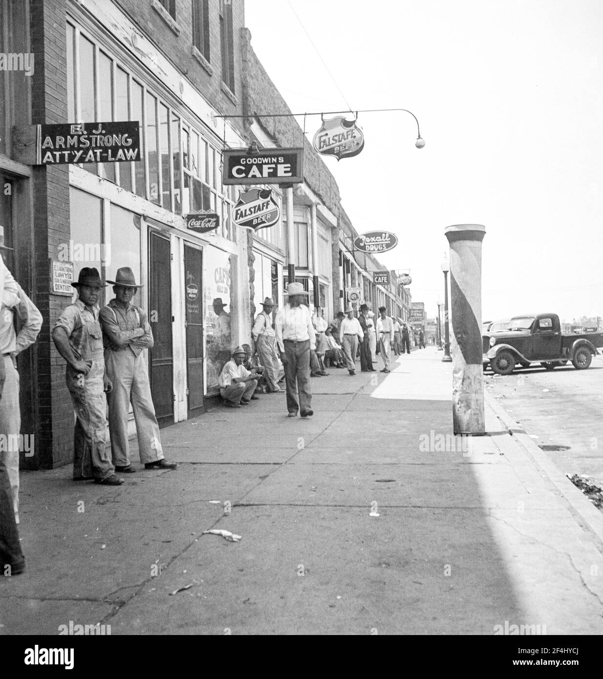 Main street during 1936 drought. Sallisaw, Sequoyah County, Oklahoma