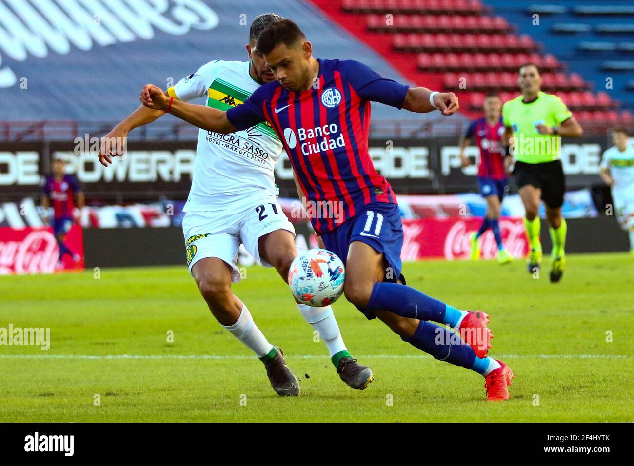 BUENOS AIRES, 21.03.2021: San Lorenzo and Aldosivi during the match for 6th round of Copa Liga Profesional Argentina (Photo; Néstor J. Beremblum) Stock Photo