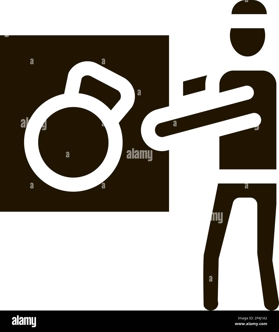 Loader Icon Vector Glyph Illustration Stock Vector