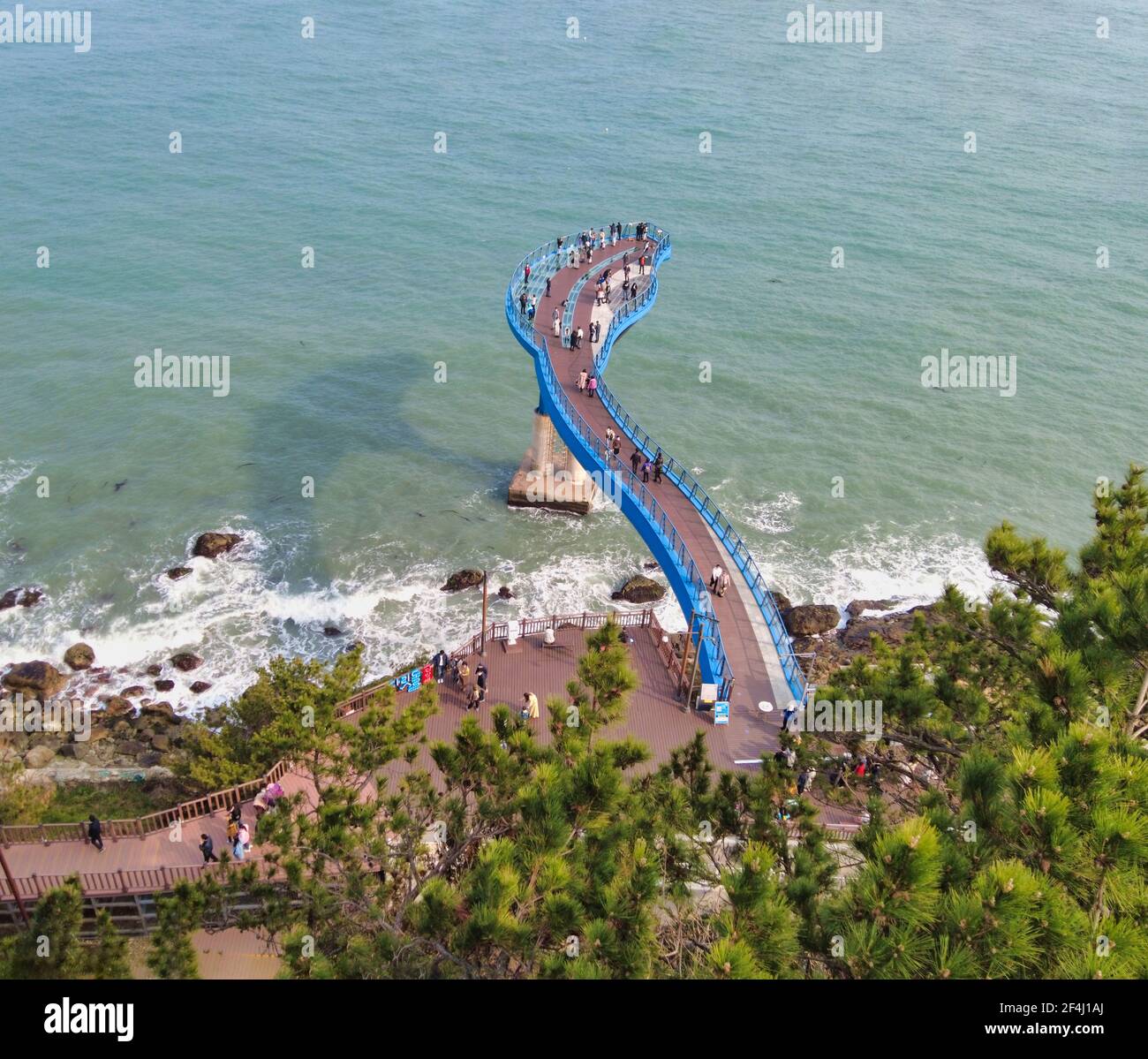 Scenery of Cheongsapo Daritdol Observatory Skywalk, Haeundae, Busan, South Korea, Asia Stock Photo