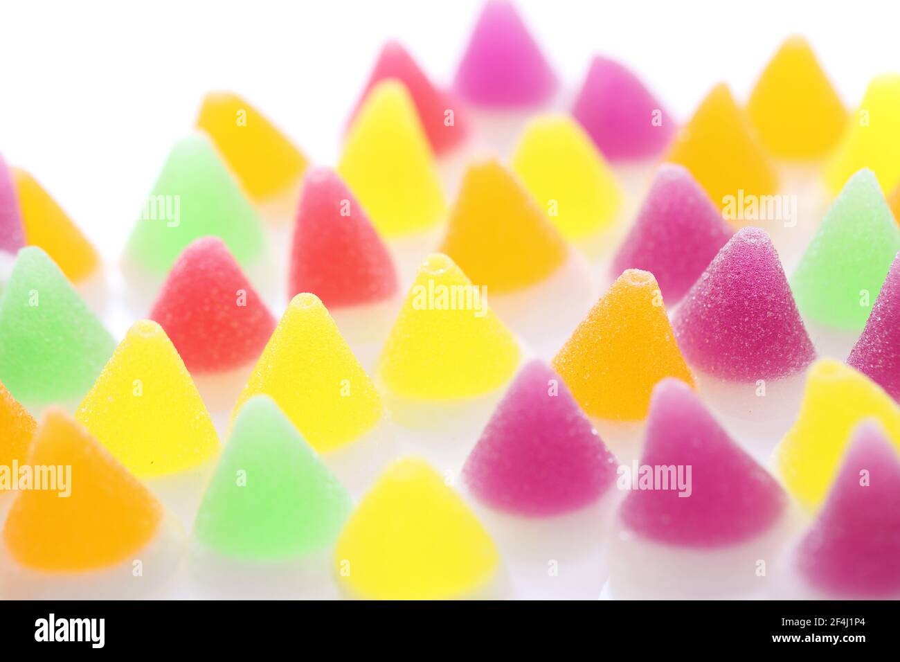 Colorful jelly candy isolated in white background Stock Photo - Alamy