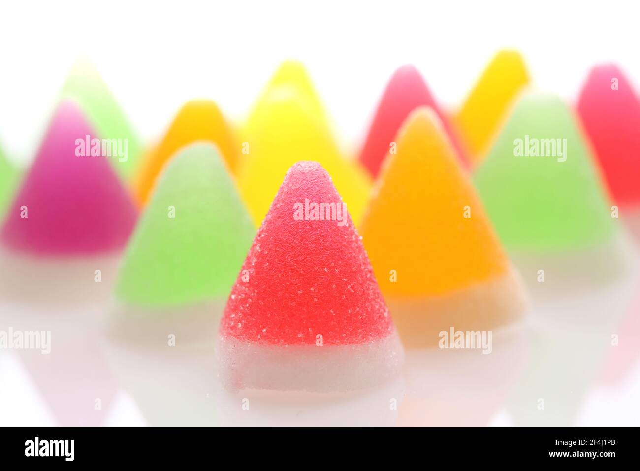Colorful jelly candy isolated in white background Stock Photo - Alamy