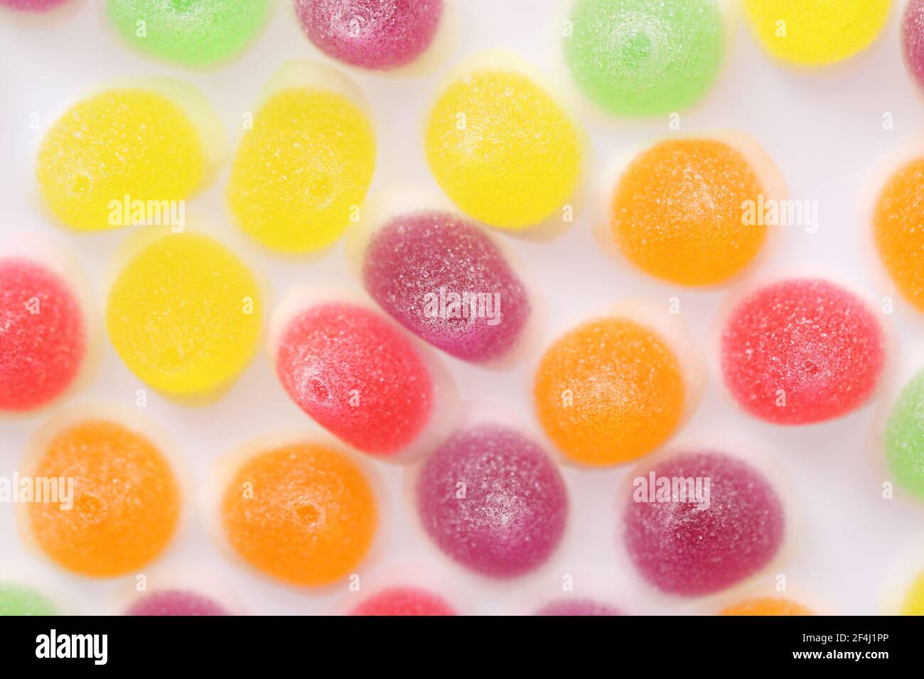 Colorful jelly candy isolated in white background Stock Photo - Alamy