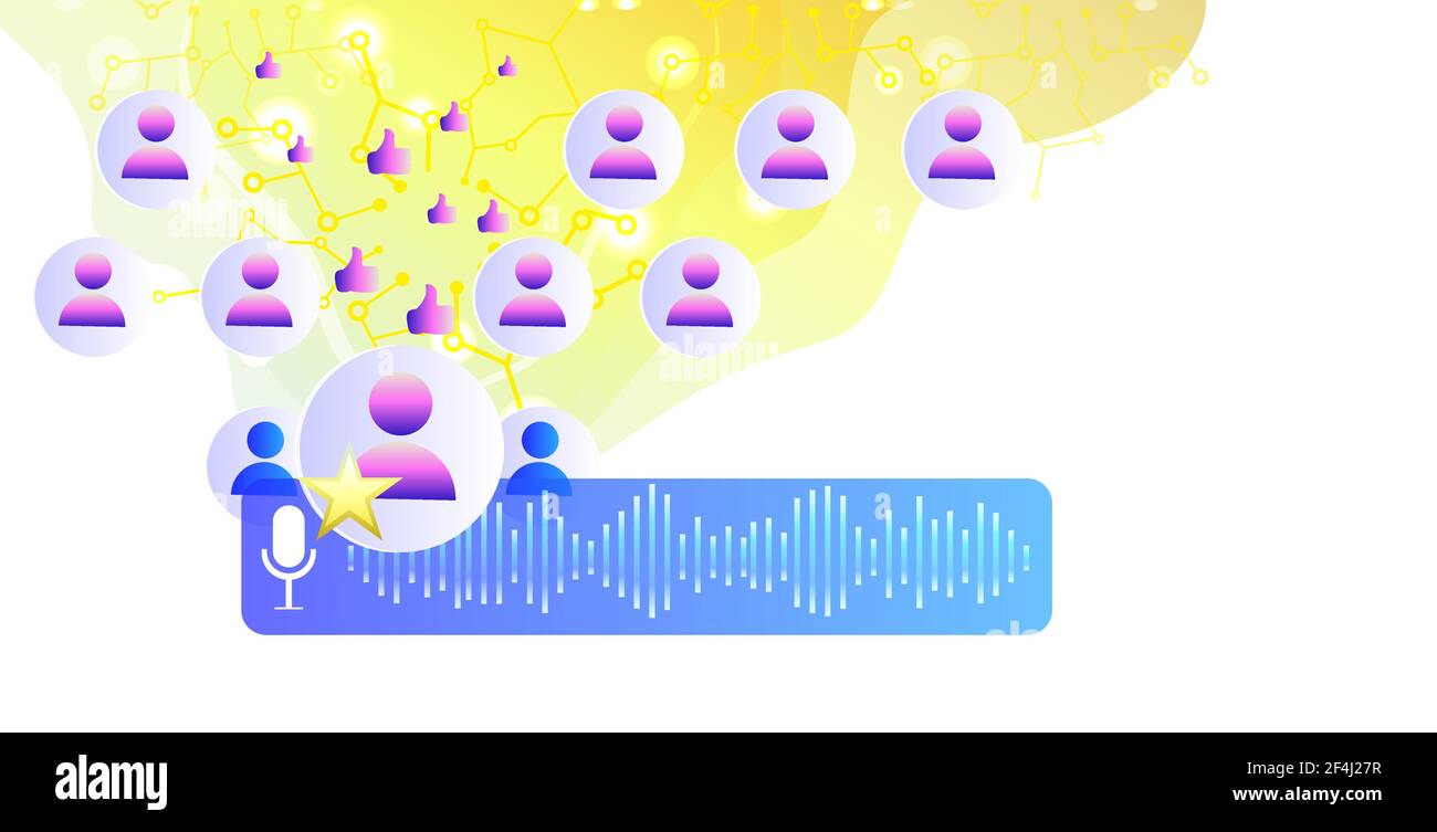 people communicating by voice messages audio chat application social