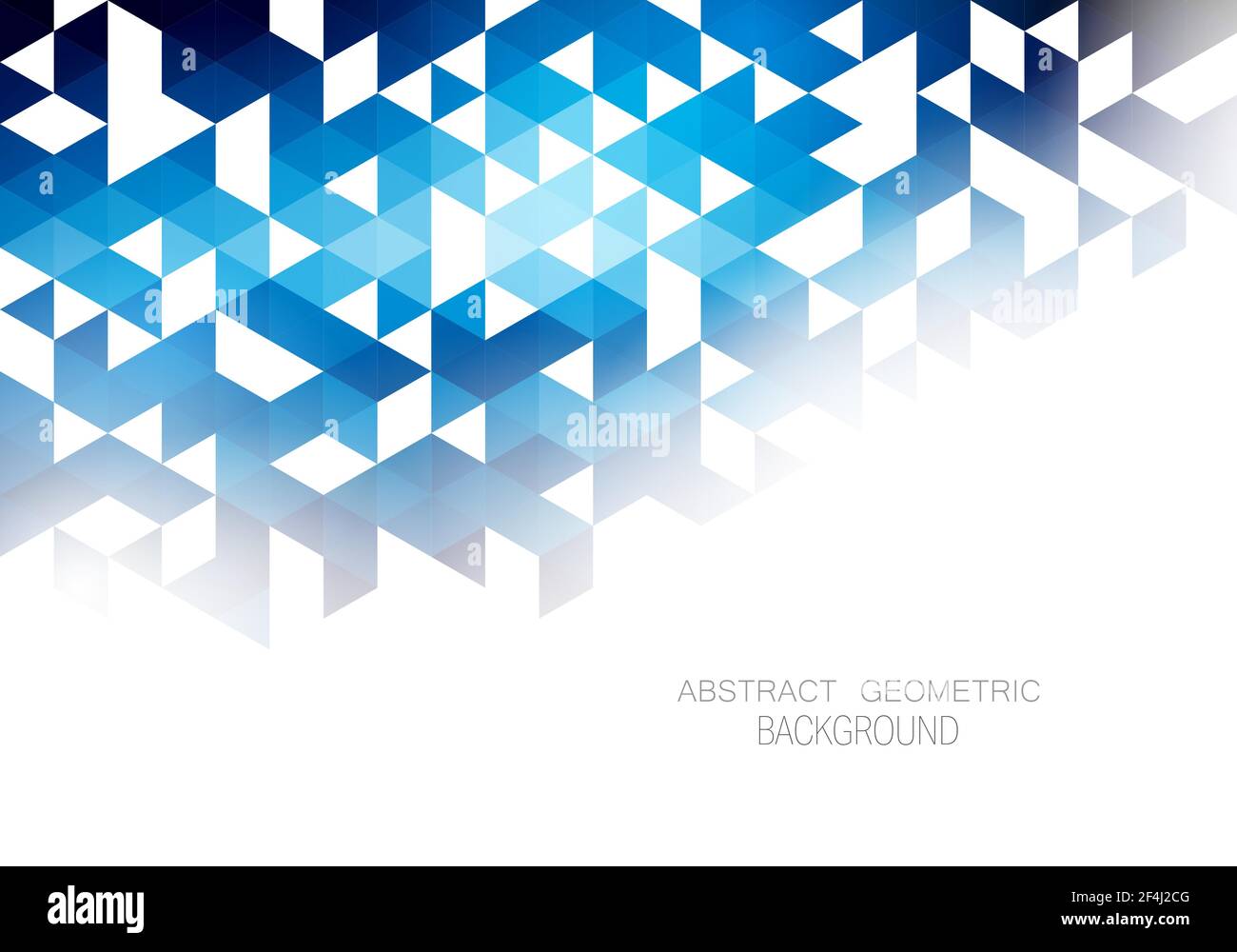 Geometric shaped design of blue hexagons. Brochure template Stock Vector