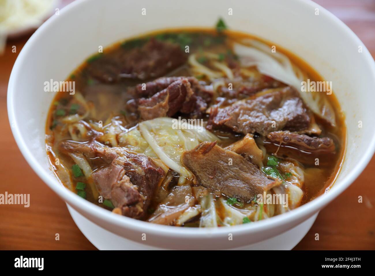 Beef Chinese noodle soup Stock Photo - Alamy