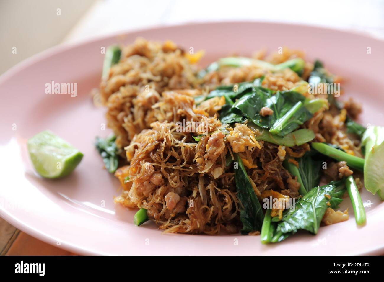 Stir fried Noodle with black soy sauce thai food Stock Photo Alamy