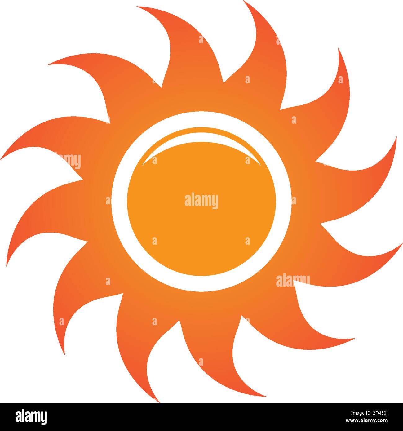 Vector Icon Logo Template Sun over horizon Stock Vector Image & Art - Alamy