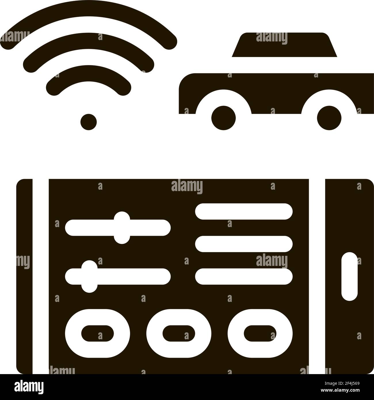 Geolocation Machines via Wi-Fi Icon Vector Glyph Illustration Stock ...