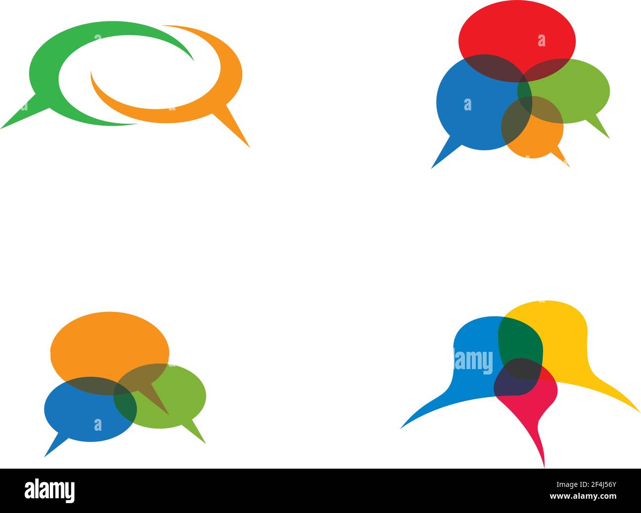 Speech bubble logo template vector icon illustration design Stock ...