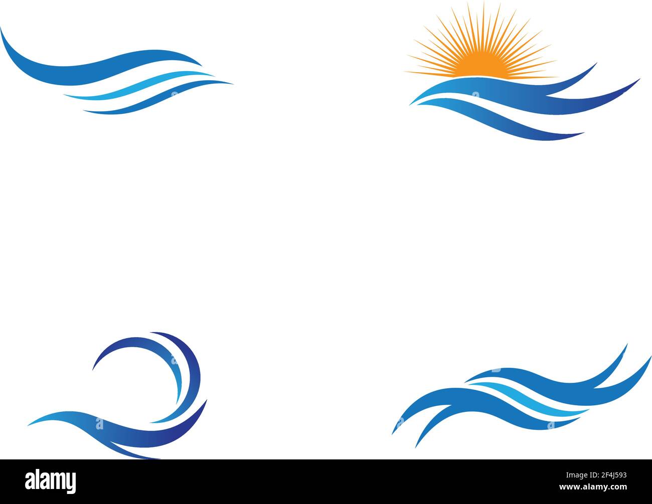 Water wave logo vector icon illustration design Stock Vector Image ...