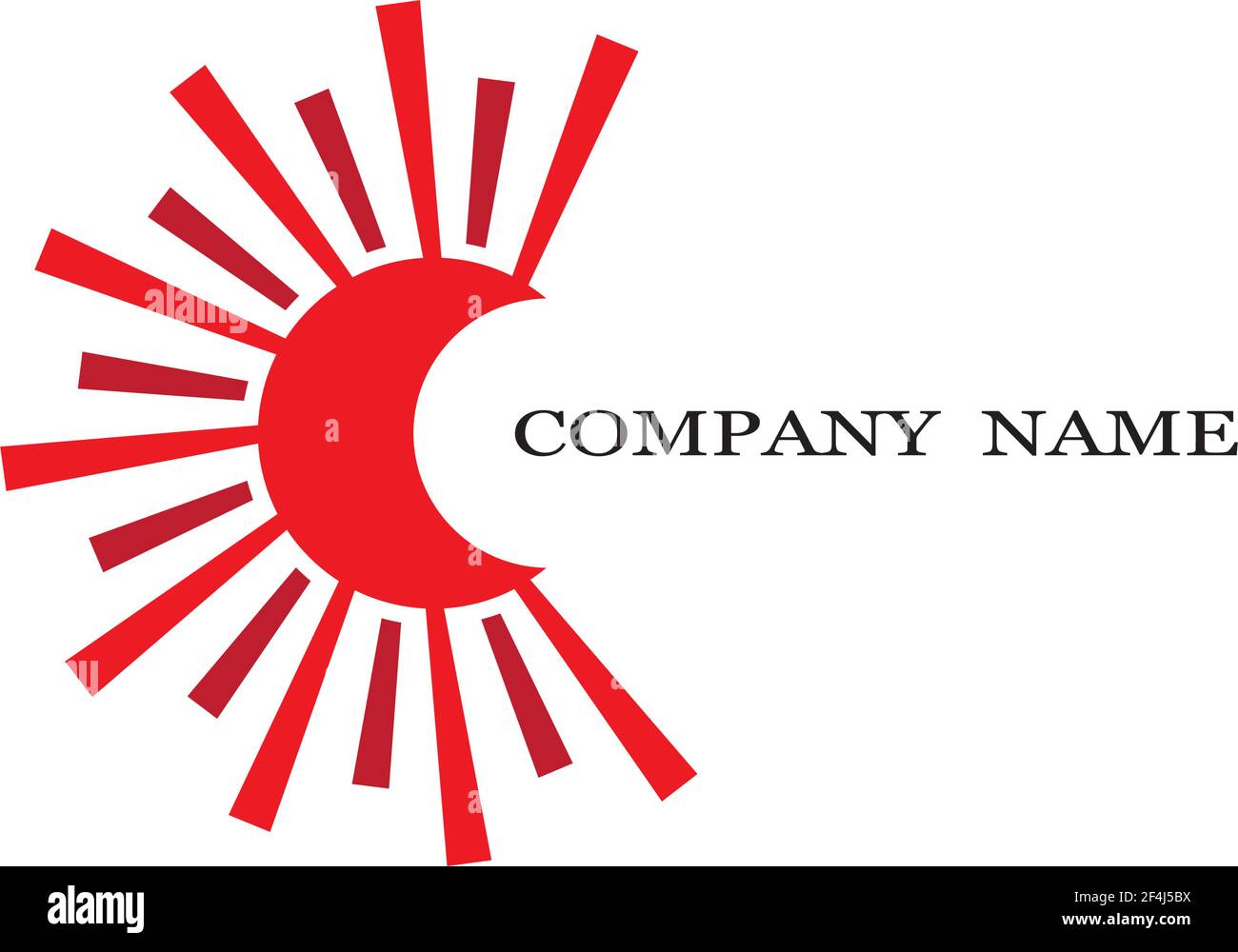 Vector Icon Logo Template Sun over horizon Stock Vector Image & Art - Alamy
