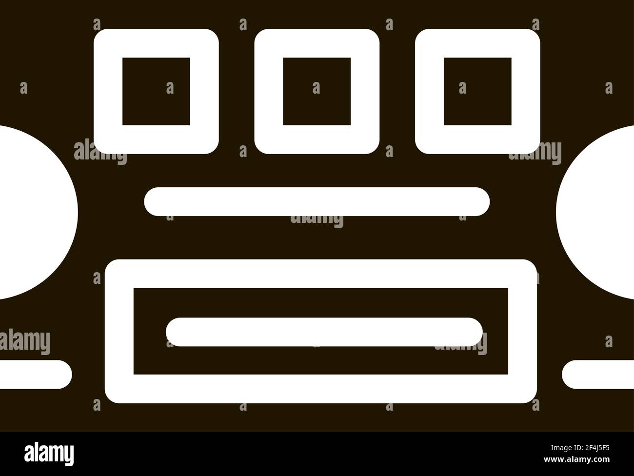 Lottery Ticket Icon Vector Glyph Illustration Stock Vector