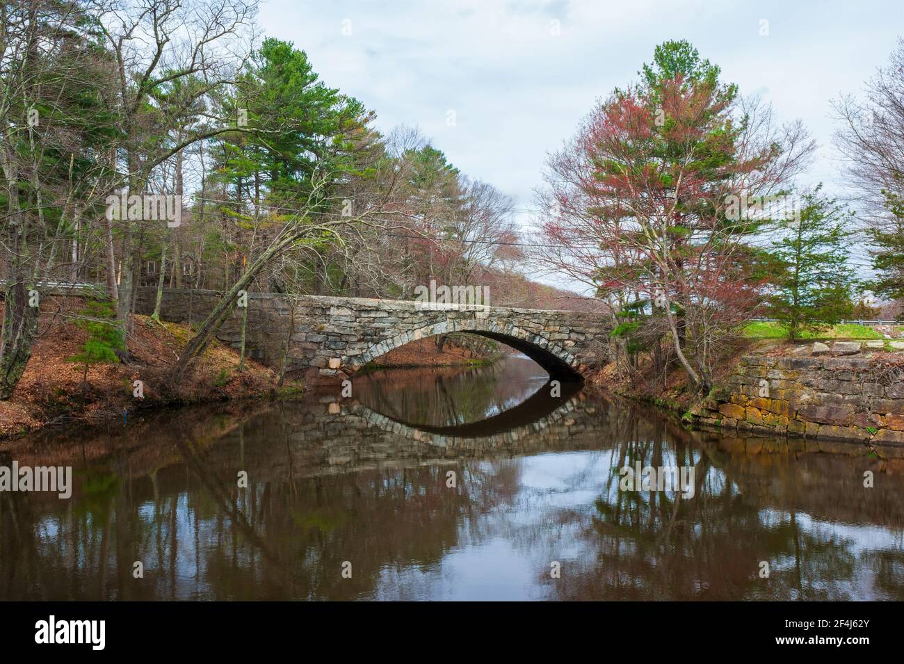 Blackstone River and Canal Heritage State Park, Uxbridge, MA, USA Stock