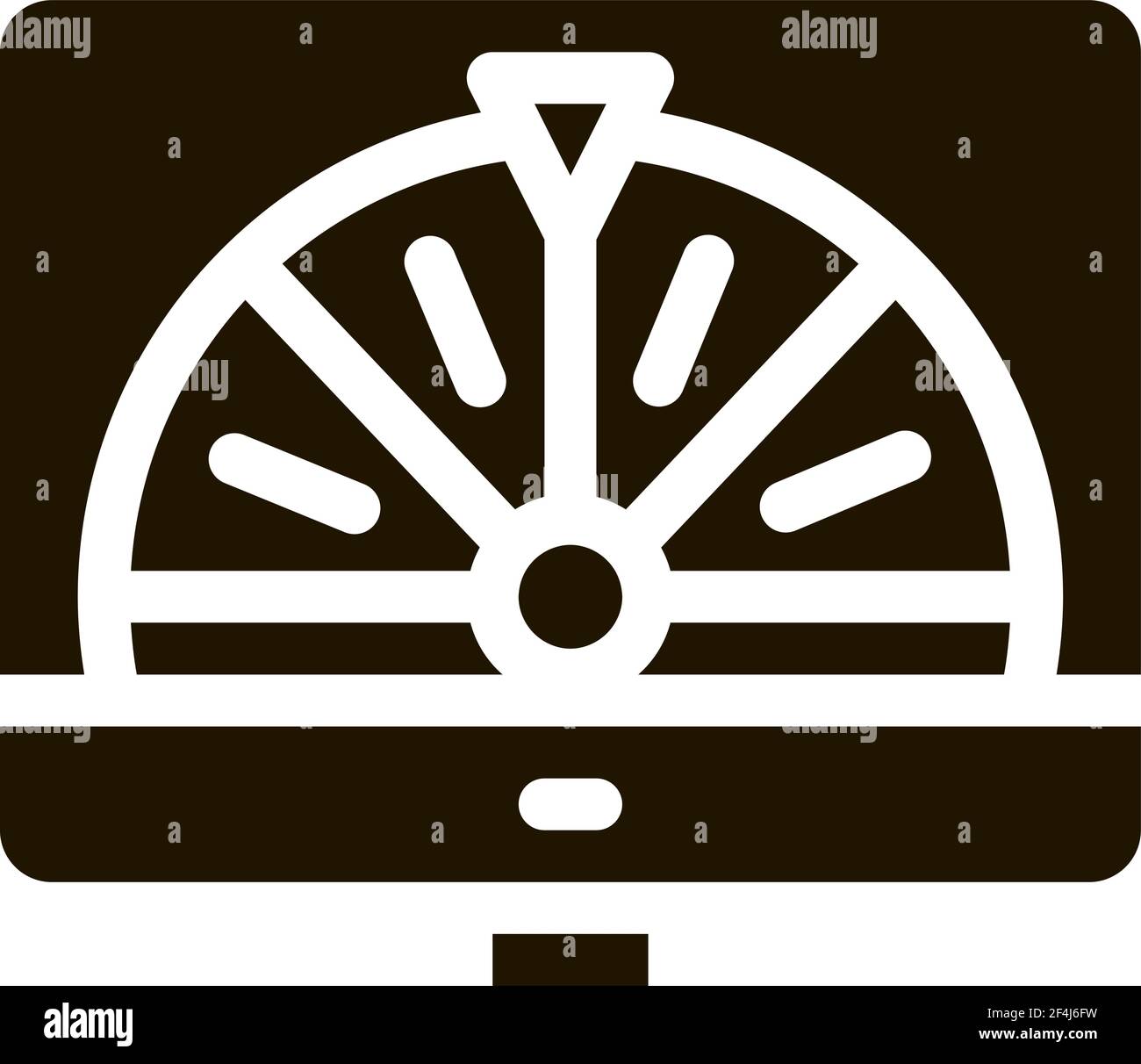 Roulette in Computer Icon Vector Glyph Illustration Stock Vector