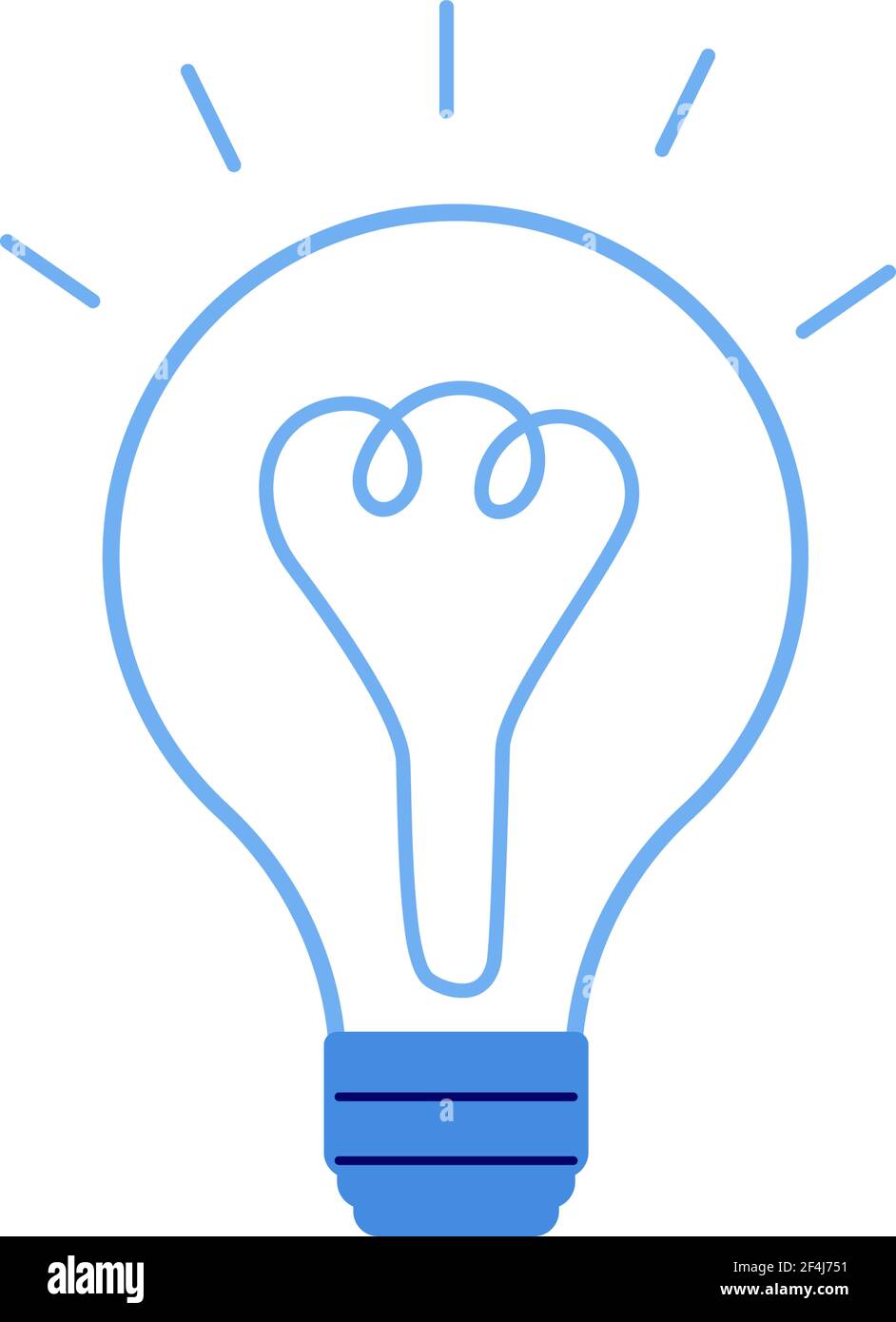 light bulb. Vector illustration in a flat style. Idea symbol Stock ...