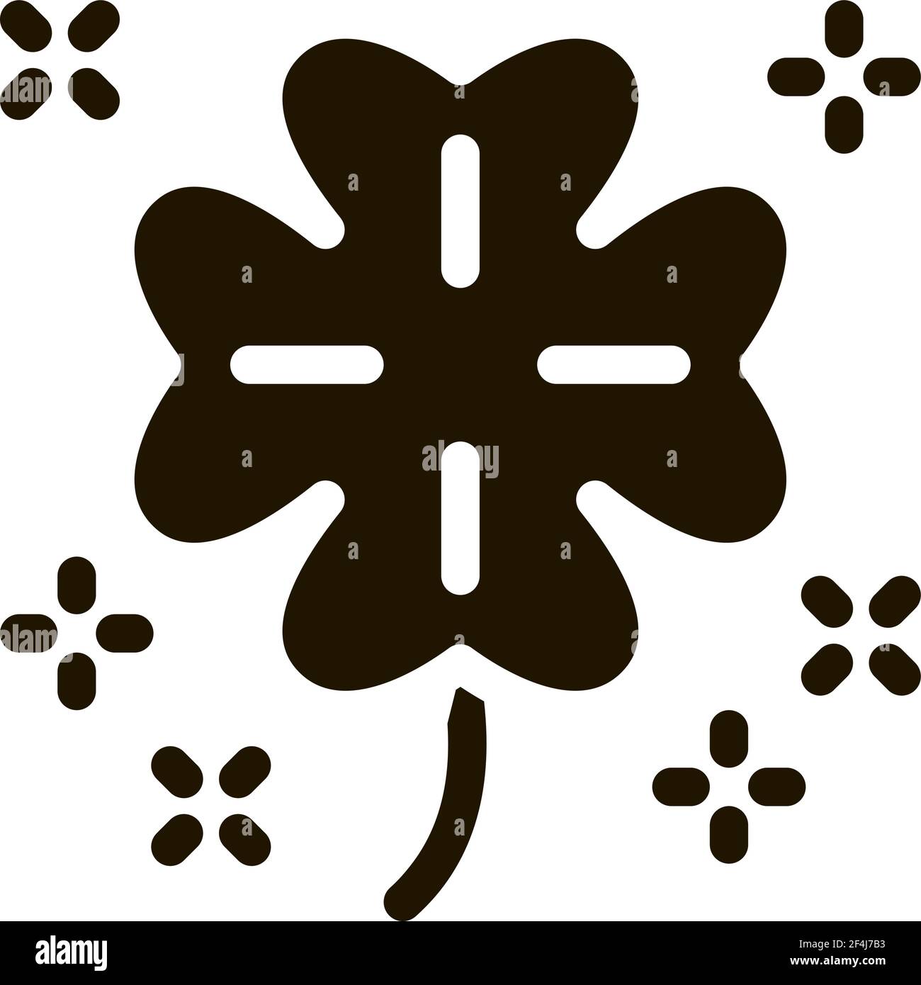 Clover Icon Vector Glyph Illustration Stock Vector