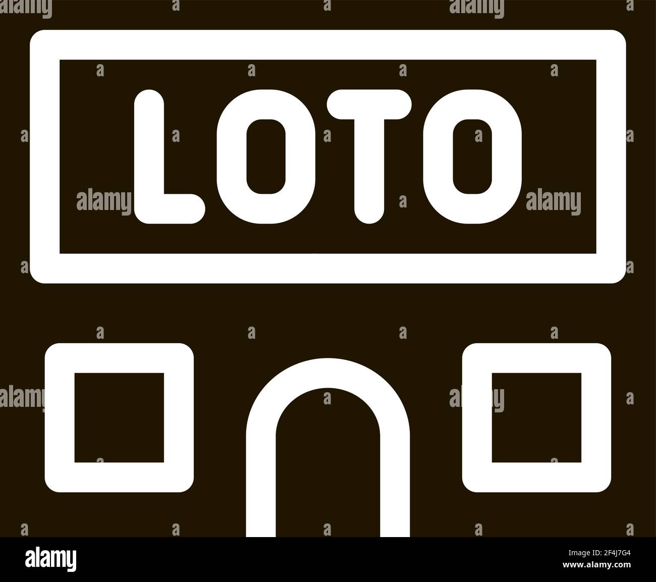 Lotto House Icon Vector Glyph Illustration Stock Vector