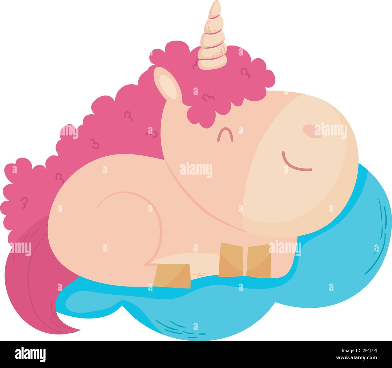 unicorn sleeping on a cloud Stock Vector Image & Art - Alamy