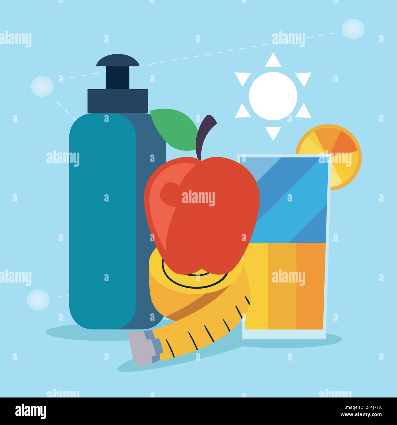 healthy lifestyle and fitness icons Stock Vector Image & Art - Alamy
