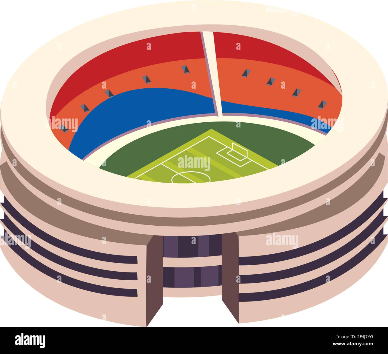 Isometric round soccer football stadium Stock Vector Image & Art - Alamy