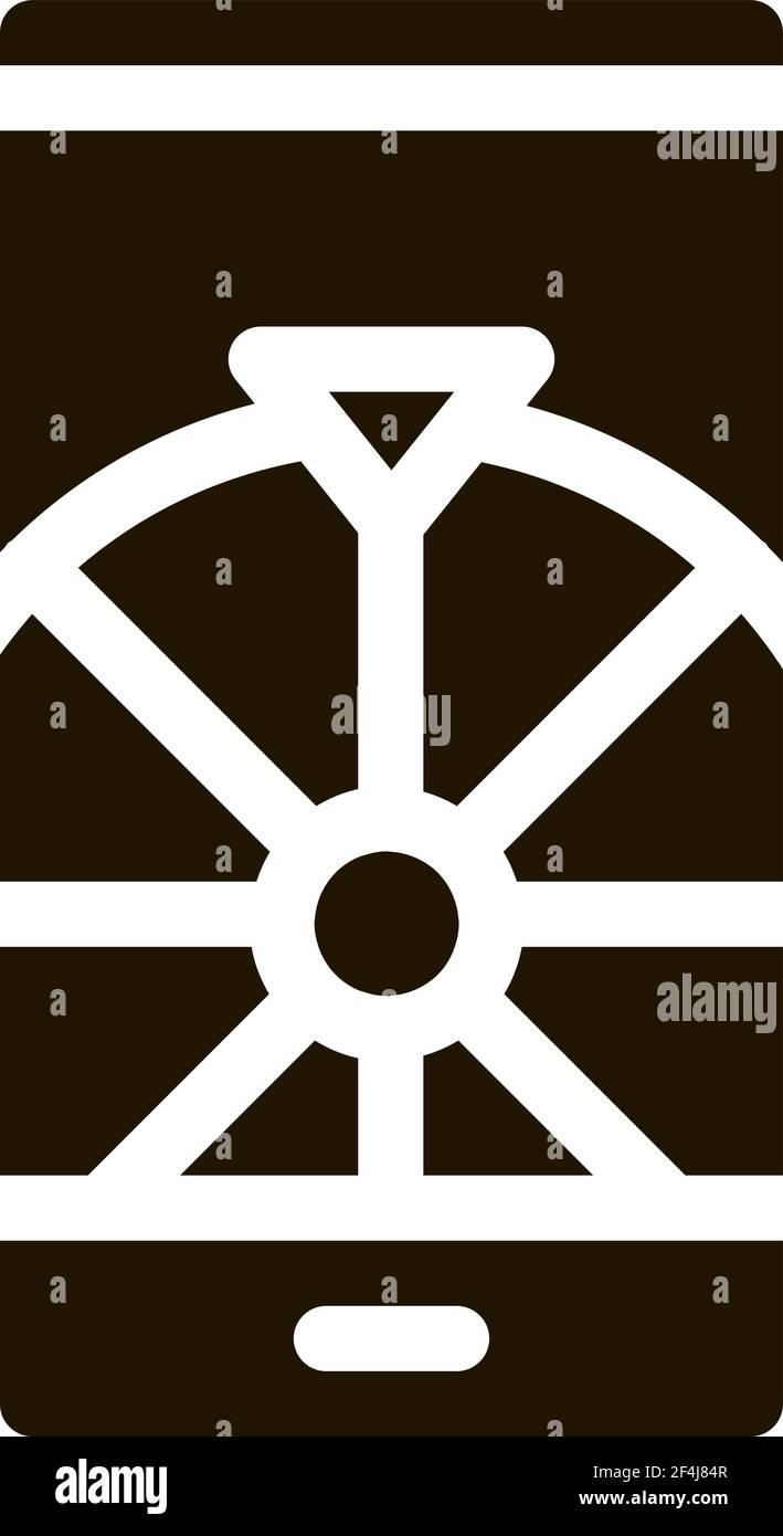 Phone Roulette Icon Vector Glyph Illustration Stock Vector