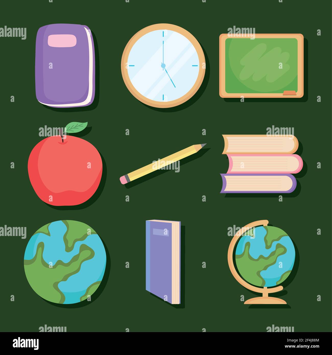school and education icon set Stock Vector Image & Art - Alamy